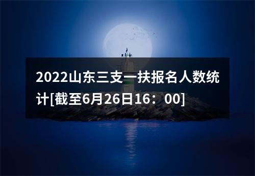 2022山东三支一扶报名人数统计[截至6月26日16：00] 图片