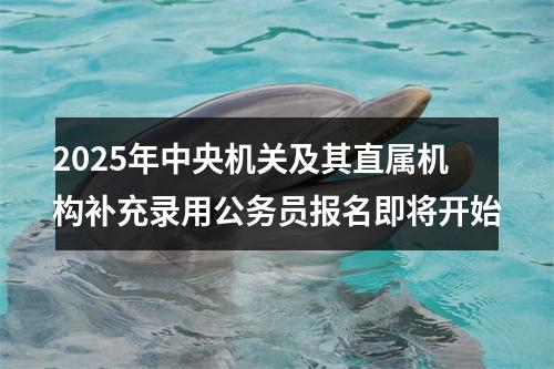2025年中央机关及其直属机构补充录用公务员报名即将开始 图片