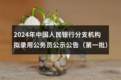 2024年中国人民银行分支机构拟录用公务员公示公告（第一批） 图片